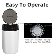 Load image into Gallery viewer, KUPPET Mini Washing Macine For Baby Clothes,Semi-Automatic Compact 6.6lbs Washing Capacity For Camping, Apartments,Dorms,And More,Black+ White