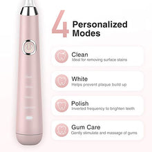 Load image into Gallery viewer, Hanasco Sonic Electric Toothbrush Rechargeable for Adults, 4 Modes with Build in 2 Mins Timer, 3 Brush Heads Included, Whitening Clean 4 Hours Charge for 30 Days Use, Soft Bristles, 38,000 VPM Pink