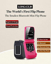 Load image into Gallery viewer, LONG-CZ J9 World Mini Smallest Flip Mobile Phone Unlocked (Black)