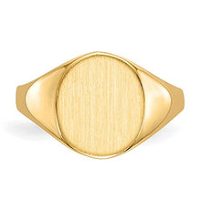 Load image into Gallery viewer, 14k Yellow Gold 11.0x9.5mm Signet Band Ring Size 5.00 Fine Jewelry For Women Gifts For Her