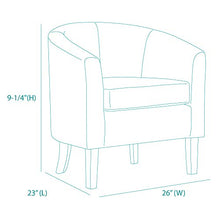 Load image into Gallery viewer, Belleze Modern Arm Club Chair Faux Leather Tub Barrel Style, Brown