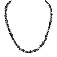 Load image into Gallery viewer, Charged 18" Hematite Crystal Necklace Tumble Polished + Selenite Heart Charging Crystal Included (ULITMATE GROUNDING Stone - Protect Against Negativity - Treat Jet LAG)
