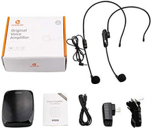 Load image into Gallery viewer, ZOWEETEK Voice Amplifier with UHF Wireless Microphone Headset, 10W 1800mAh Portable Rechargeable PA system Speaker for Multiple Locations such as Classroom, Meetings, Promotions and Outdoors