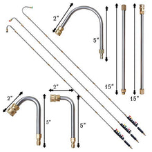Load image into Gallery viewer, Xiny Tool Pressure Washer Extension Wand, 10 Pack Upgrade Power Washer Lance with 5 Atomization Nozzle Tips, 30°, 90°,1 Gutter Cleaner Attachment Curved Rod, 1/4" Quick Connect, 4000 PSI