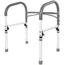 Load image into Gallery viewer, Vaunn Deluxe Bathroom Safety Toilet Rail - Adjustable Toilet Safety Frame - Medical Handrail Assist Grab bar Handle, Gray