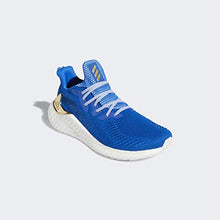 Load image into Gallery viewer, adidas Men's Alphaboost Running Shoe, Blue/Gold Metallic/White, 11.5 M US