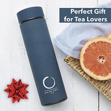 Load image into Gallery viewer, Pure Zen Tea Thermos with Infuser - Stainless Steel Insulated Tea Infuser Tumbler for Loose Leaf Tea, Iced Coffee and Fruit-Infused Water - Leakproof Tea Tumbler With Infuser - 15oz - Blue