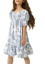 Load image into Gallery viewer, NOTHING FITS BUT Girl’s Classic Linen Cotton Dress, Hana Gown, Kids Casual Frock, 6 Years