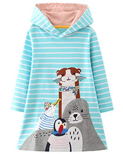 Load image into Gallery viewer, Youlebao Toddler Girl Clothes Long Sleeve Autumn Winter Girls Dresses for Kids 2-7 Years (as1, Age, 4_Years, HGS002, 4T)