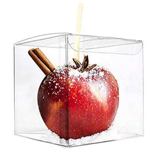 Load image into Gallery viewer, LOKQING 30 Pcs Candy Apple Box with Hole Top,4 x 4 x 4 INCH Plastic Gift Boxes for Caramel Apples Pops Cookies Cocoa Bombs Chocolate Easter Eggs