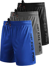 Load image into Gallery viewer, Neleus Men's 7" Lightweight Running Shorts with Liner and Pockets,2 Pack,6093,Black/Blue,X-Large