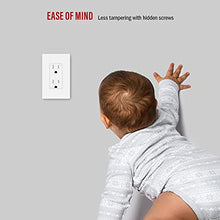 Load image into Gallery viewer, ENERLITES Screwless Decorator Wall Plates Child Safe Outlet Covers, Size 1-Gang 4.68" H x 2.93" L, Unbreakable Polycarbonate Thermoplastic, SI8831-W-10PCS, Glossy, White (10 Count)