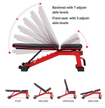 Load image into Gallery viewer, DERACY Ajustable Weight Bench for Full Body Workout, Incline and Decline Weight Bench for Indoor Workout, Home Gym