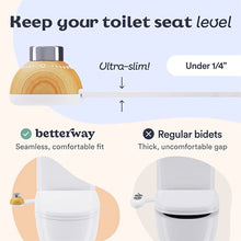 Load image into Gallery viewer, BETTERWAY Bidet Attachment For Toilet - Ultra Slim, Premium Design, Easy Install - Self Cleaning Nozzle w/Pressure Control - Non Electric Bidet Toilet Seat Attachment - Digital Install Guide (Bamboo)