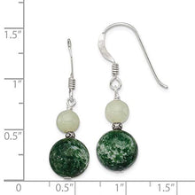 Load image into Gallery viewer, 925 Sterling Silver Green Moss Agate/Quartz Drop Dangle Chandelier Earrings Fine Jewelry For Women Gifts For Her