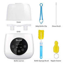 Load image into Gallery viewer, Baby Bottle Warmer Steam Sterilizer, EIVOTOR 6 in 1 Double Bottle Baby Bottle Warmer, LED Display & Baby Food Rapid Heater Warm Milk Formula Heat Food Defrost, BPA Free