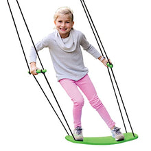 Load image into Gallery viewer, Swurfer Kick Stand Up Surfing Tree Swing Outdoor Swings for Kids Up to 150 Lbs - Hang from Up to 10 Feet High - Includes 24" SwingBoard, UV Resistant Rope, & Handles, Green