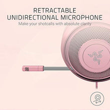 Load image into Gallery viewer, Razer Kraken Gaming Headset: Lightweight Aluminum Frame - Retractable Noise Isolating Microphone - For PC, PS4, Nintendo Switch - 3.5 mm Headphone Jack - Quartz Pink