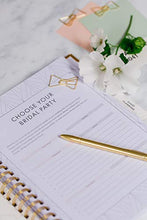 Load image into Gallery viewer, Wedding Planner Marble Gold - Undated Bridal Planning Diary Organizer - Hard Cover, Pockets & Online Support