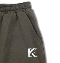 Load image into Gallery viewer, Kid Nation Kids Unisex 2 Packs 100% Cotton Casual Pull on Shorts for Boys and Girls M Olive + Heather Charcoal Gray