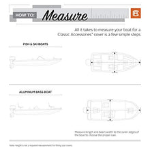Load image into Gallery viewer, Classic Accessories DryGuard Heavy Duty Waterproof Boat Cover For V-Hull Runabouts, For 17' - 19' L Up to 102" W