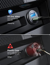 Load image into Gallery viewer, Car Charger, AINOPE Smallest 4.8A All Metal Car Charger Adapter Fast Charge USB Car Charger Flush Fit Compatible with iPhone 13/12/11 pro/XR/x/7/6s, iPad Air 2/Mini 3, Samsung Note 9/S10/S9/S8-Black