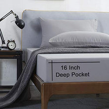 Load image into Gallery viewer, Shilucheng Queen Size Bed Sheets Set Microfiber 1800 Thread Count Percale Super Soft and Comforterble 16 Inch Deep Pockets Wrinkle Fade and Hypoallergenic - 4 Piece (Queen, Grey)
