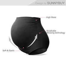 Load image into Gallery viewer, SUNNYBUY Women's Maternity High Waist Underwear Pregnancy Seamless Soft Hipster Panties Over Bump (1Black 1Skin-2pk M)