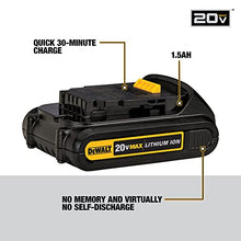 Load image into Gallery viewer, DEWALT 20V MAX Battery, Compact 1.5Ah (DCB201)