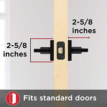 Load image into Gallery viewer, Kwikset 91550-001 Halifax Door Handle Lever with Modern Contemporary Slim Square Design for Home Bedroom or Bathroom Privacy in Satin Nickel