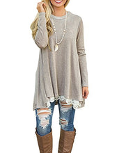 Load image into Gallery viewer, WEKILI Women's Tops Long Sleeve Lace Scoop Neck A-line Tunic Blouse Floral White XL/US 16-18