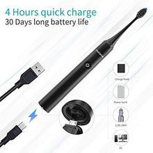 Load image into Gallery viewer, Electric Toothbrush, Rechargeable Power Sonic Toothbrush with 40000VPM, 5 Optional Modes, Smart Timers&2 DuPont Brush Heads, Electronic Toothbrush for Adults with Travel Case, IPX7 Waterproof