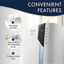 Load image into Gallery viewer, DeLonghi PACEX390UVcare-6AL PACEX290UVcare-6AL WH 14000 BTU Portable Air Conditioner, Dehumidifier, Fan & UV-Carelight, White