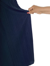 Load image into Gallery viewer, MBJ WB1794 Womens Pleated Wide Leg Pants with Elastic Waist Band-Made in USA L Navy
