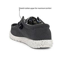 Load image into Gallery viewer, Hey Dude Men's Wally Stretch Black Size 13 | Men’s Shoes | Men's Lace Up Loafers | Comfortable & Light-Weight