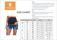 Load image into Gallery viewer, PIQIDIG Womens Maternity Jeans Shorts Belly Support Pregnancy Short Pants White M