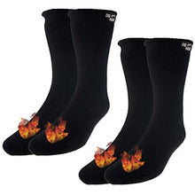 Load image into Gallery viewer, DG Hill (2pk) Mens Thick Heat Trapping Insulated Boot Thermal Socks Pack Warm Winter Crew For Cold Weather