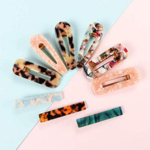 Load image into Gallery viewer, Fashion Hair Clips Set, 20 PCS Pearls Hair Clips Acrylic Resin Hair Barrettes, Hollow Geometric Hair Clip Hairpins for Women Girls and Ladies Headwear Styling Tools