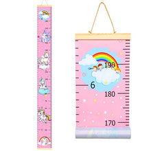 Load image into Gallery viewer, Sylfairy Growth Chart, Kids Wall Ruler Removable Height Measure Chart for Boys Girls Growth Ruler Unicorn Wall Room Decoration 79" x 7.9"(Pink Unicorn)