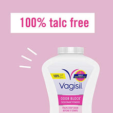 Load image into Gallery viewer, Vagisil Odor Block Feminine Deodorant Powder for Women, Talc-Free, Gynecologist Tested, 8 Ounce (Packaging May Vary)