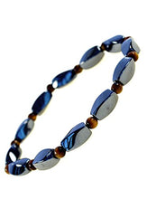 Load image into Gallery viewer, Beautiful Magnetic Black Hematite & Tiger Eye Gemstone Bracelet -Good for Healing, Increases Energy, Arthritis Pain Relief Suits Both Men & Women by PURPLE WHALE