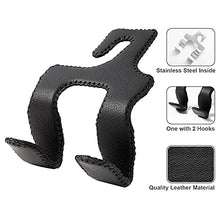 Load image into Gallery viewer, 【2021 Upgraded】Car Purse Hook, 2 in 1 Car Seat Headrest Hooks Durable Hanger Storage Holder Leather Organizer for Hanging Grocery Bags, 1 Pack, Beige