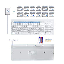 Load image into Gallery viewer, Wireless Keyboard and Mouse Combo, TopMate 2.4G Ultra Slim Compact Full Size Quiet Scissor Switch Keyboard and Mice Set for Windows, Mac OS, Laptop, PC - (White)