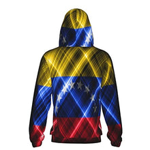 Load image into Gallery viewer, Venezuela Flag5 Print Hoodies Kids 3D Print Sweatshirts Long Sleeve Pullover Hoodies with Pocket for Teen Boys and Girls Black