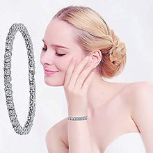 Load image into Gallery viewer, VPKJewelry 12.00 carat 4mm Clear Diamonique CZ 14k Gold Plated Tennis Bracelets Gold bracelet for Women