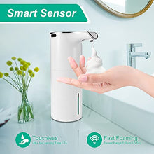 Load image into Gallery viewer, Automatic Touchless Soap Dispenser, Oyye 15.37oz/450ml Rechargeable Electric Foaming Soap Dispenser with Adjustable Switches Infrared Motion Sensor, Suitable for Bathroom/Kitchen/Office/Hotel