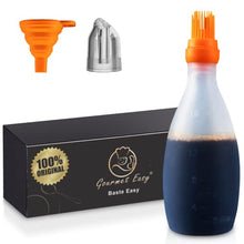 Load image into Gallery viewer, Silicone Basting Brush for Cooking - Oil Dispenser with Brush, All in One Oil Brush for Cooking, BBQ Brush, BBQ Mop -Smoker Accessories Gifts for Men - Sauce Brush for Cooking - Grilling Tools(Orange)