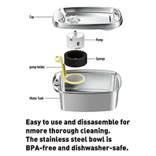 Load image into Gallery viewer, OlarHike Cat Water Fountain Stainless Steel, 67oz/2L Dog Water Bowl Dispenser Automatic Pet Water Fountain with Quiet Pump, Dishwasher Safe Design & Adjustable Water Flow for Cats, Dogs