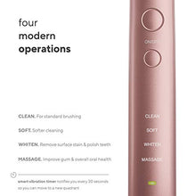 Load image into Gallery viewer, AquaSonic VIBE Series Ultra Whitening Pink Electric Toothbrush - 8 DuPont Brush Heads & Travel Case Included - Sonic 40,000 VPM Motor & Wireless Charging - 4 Modes w Smart Timer - Satin Rose Gold