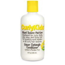 Load image into Gallery viewer, CurlyKids Mixed Hair HairCare Set Super Detangling Shampoo 8.0 Ounce, Conditioner 8.0 Ounce, Spray 6.0 Ounce, Curly Crème Conditioner 6.0 Ounce - 4-Pack